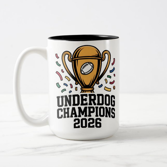 Taza Bicolor Underdog Champions 2026 (Izquierda)