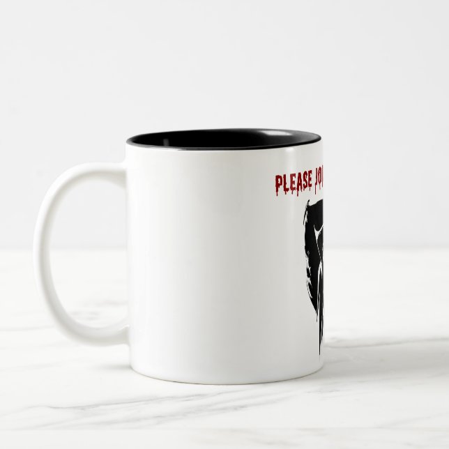 Taza Bicolor Únete a mí para cenar vampiro (Izquierda)