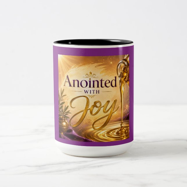 Taza Bicolor Ungido Con Alegría (Centro)