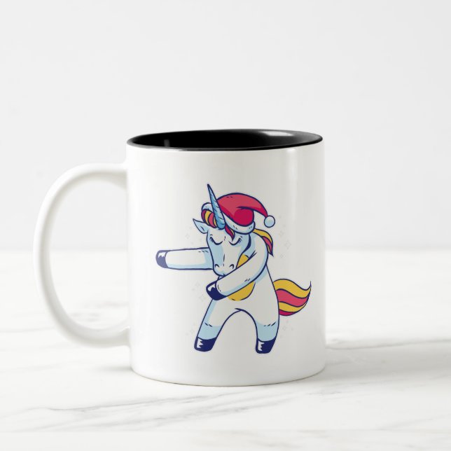 Taza Bicolor Unicorn navidades (Izquierda)