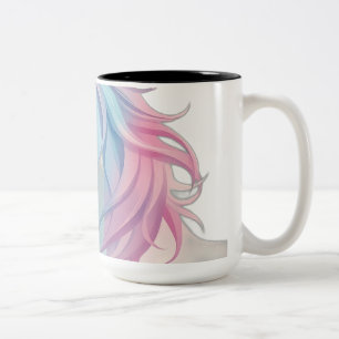 Taza Bicolor Unicornio de acuarela mística