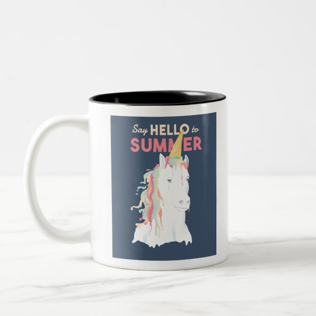 Taza Bicolor Unicornio de verano (Izquierda)