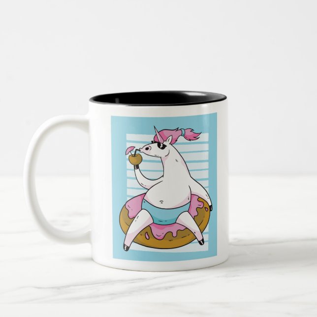 Taza Bicolor Unicornio de verano (Izquierda)