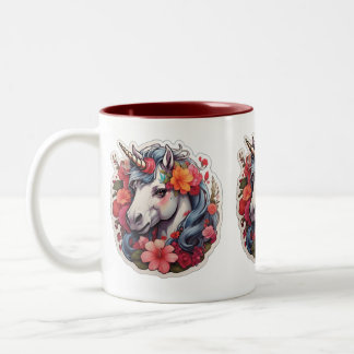 Taza Bicolor Unicornio, diseño de bonito