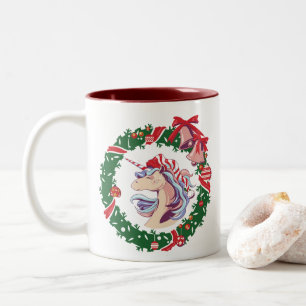 Taza Bicolor Unicornio, Navidades mágicos