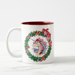 Taza Bicolor Unicornio, Navidades mágicos