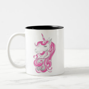 Taza Bicolor Unicornio rosa