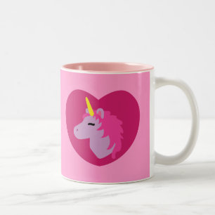 Taza Bicolor Unicornio rosa