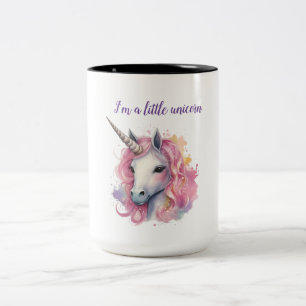 Taza Bicolor unicornio rosa lindo