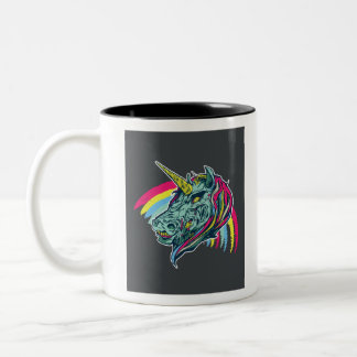 Taza Bicolor Unicornio Zombi