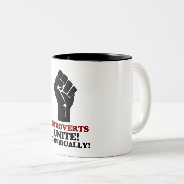 Taza Bicolor Unidos de introvertidos (Anverso derecho)
