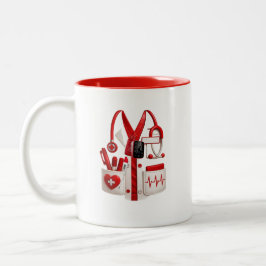 Taza Bicolor Uniforme de enfermera y médico personalizado de do