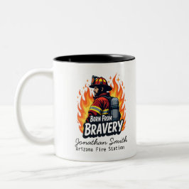Taza Bicolor Unique Firefighter or Fireman Gift