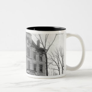 Taza Bicolor Universidad vieja, Evanston, construido en 1855
