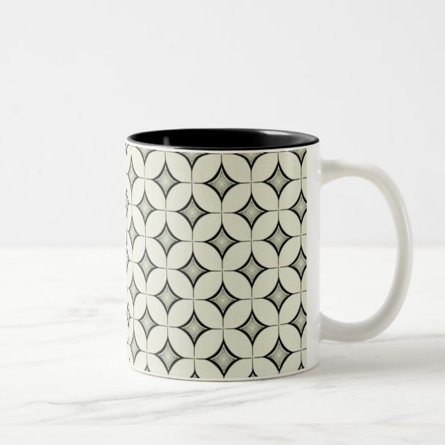 Taza Bicolor Uptown Retro Mug, Marfil (Derecha)