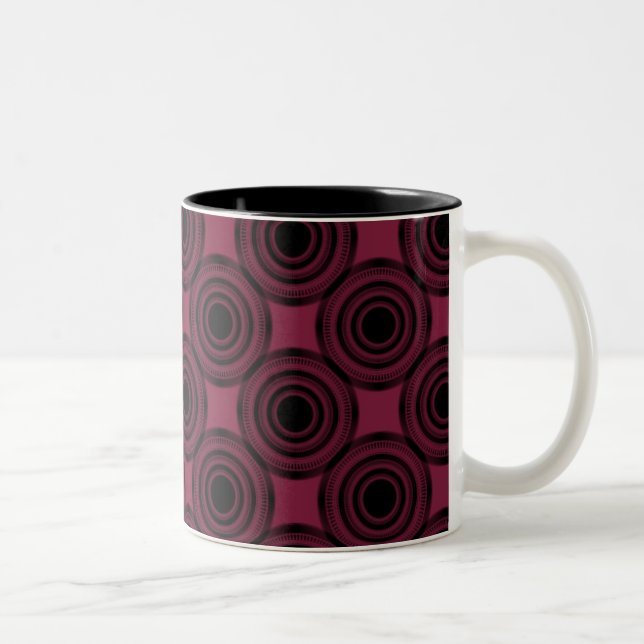 Taza Bicolor Uptown Trendy Circles Mug, Azalea (Derecha)