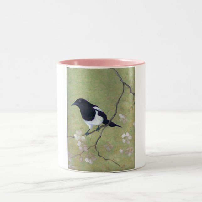 Taza Bicolor urraca y dogwood (Centro)