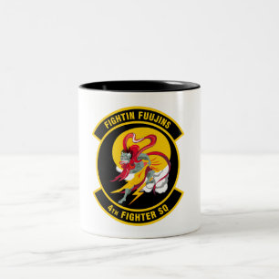 Taza Bicolor USAF 4th Fighter Squadron "Fightin Fuujins" Emblem