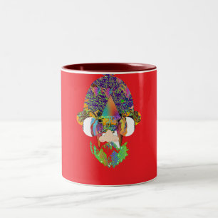 Taza Bicolor Usando Novedad de gafas de sol