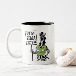 Taza Bicolor Usar la alfombra de cruzamiento de cebra