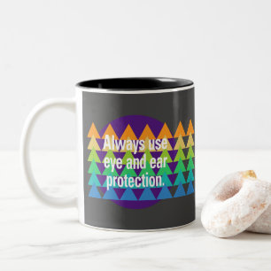 Taza Bicolor Usar siempre el espectro de ojos Gris de punto de