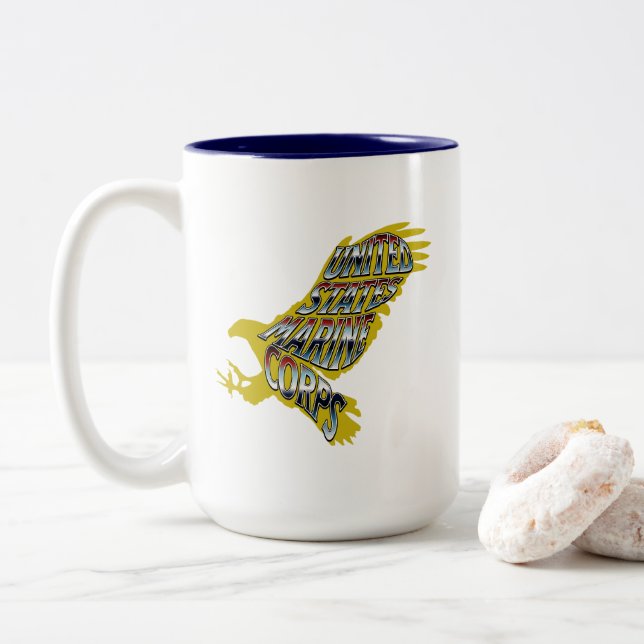 Taza Bicolor USMC Eagle Mug (Con donut)