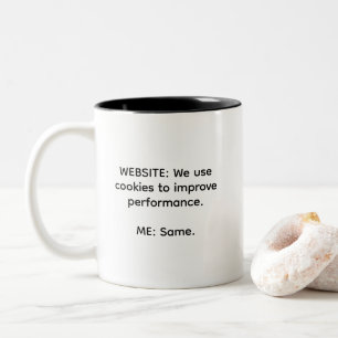 Taza Bicolor Uso Divertido de Cookies Mejora el Rendimiento Hum