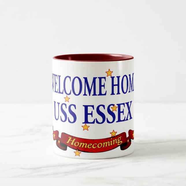 Taza Bicolor USS Essex casero agradable (Centro)