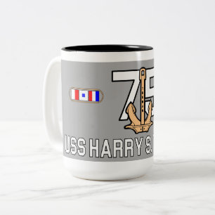 TAZA BICOLOR USS HARRY S. TRUMAN MUG CVN-75 BUCK PARAS AQUÍ