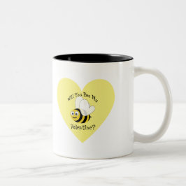 Taza Bicolor ¿Usted abeja mi tarjeta del día de San Valentín?