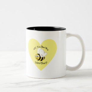 Taza Bicolor ¿Usted abeja mi tarjeta del día de San Valentín