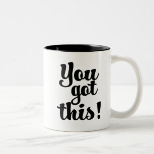 Taza Bicolor Usted consiguió este decir de motivación de la