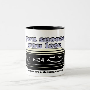 Taza Bicolor usted dormita usted pierde