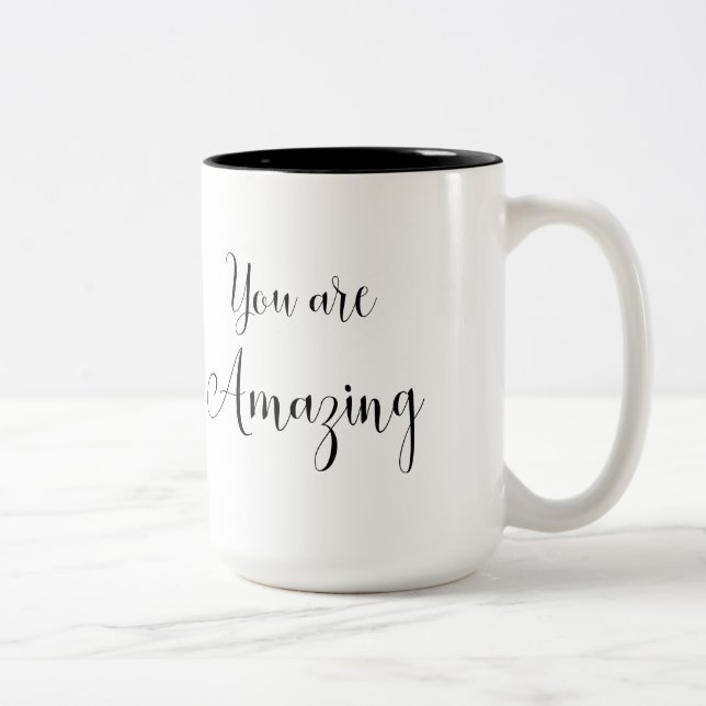 Taza Bicolor Usted es mensaje asombroso, inspirador (Derecha)