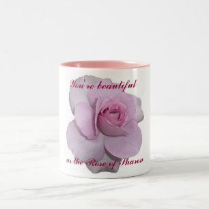 Taza Bicolor Usted es tan hermoso como el rosa de Sharon