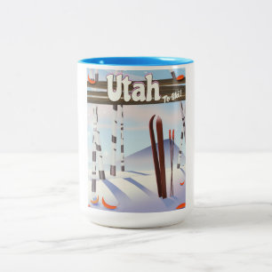 Taza Bicolor ¡Utah a esquiar!