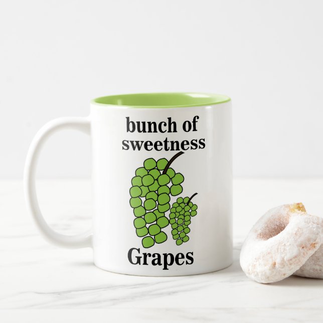 Taza Bicolor Uvas Verdes  (Con donut)