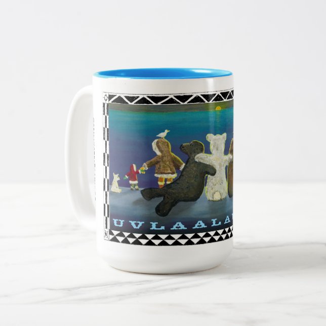 Taza Bicolor "Uvlaalautaq" Inupiaq mug (Anverso izquierdo)