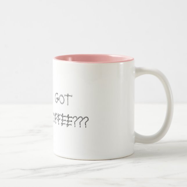 Taza Bicolor ¿vaca, CONSEGUIDA EL CAFÉ??? (Derecha)