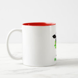 Taza Bicolor Vaca de Navidades curos