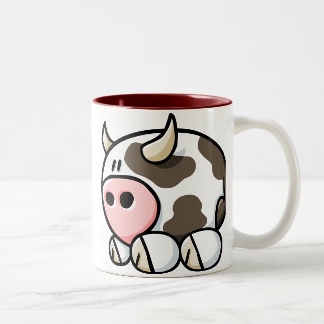 Taza Bicolor Vaca del dibujo animado (Derecha)