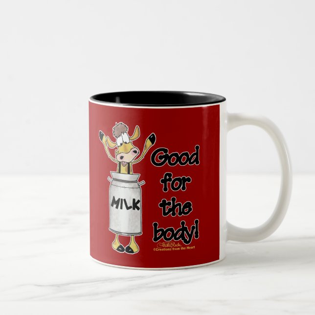 Taza Bicolor Vaca en lata de leche (Derecha)