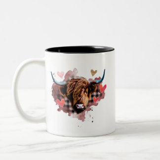 Taza Bicolor vaca montañosa valentina