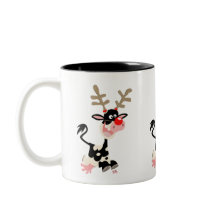 Vaca Personalizado descubierta como reno