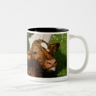 Taza Bicolor Vaca y becerro recién nacido