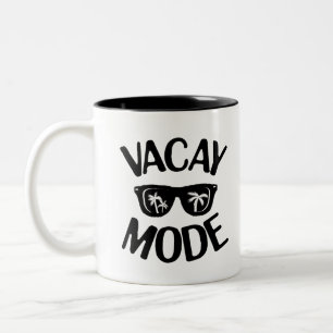 Taza Bicolor Vacaciones Art Vacay Mode Word Text Art