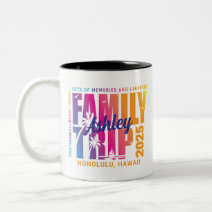 Taza Bicolor Vacaciones de grupo de coincidencia de viaje de fa