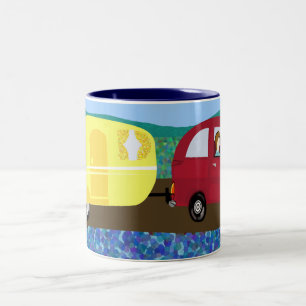 Taza Bicolor Vacaciones en caravana