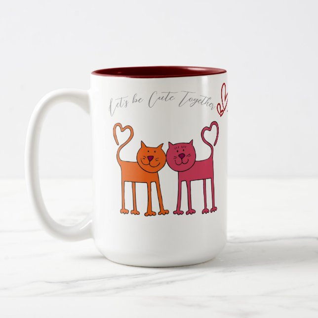 Taza Bicolor Valentine Cute (Izquierda)