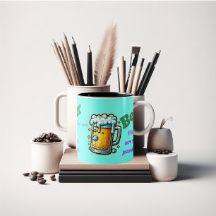 Taza Bicolor Valentine divertido amor a la cerveza
